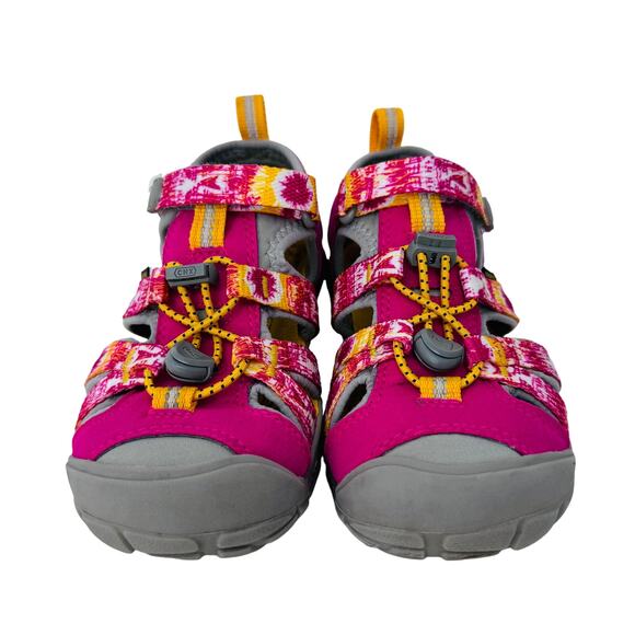 Keen Seacamp II CNX Sandals Lace Bungee Close Toe 1026319 Pink Kids Size 13 - Picture 6 of 9